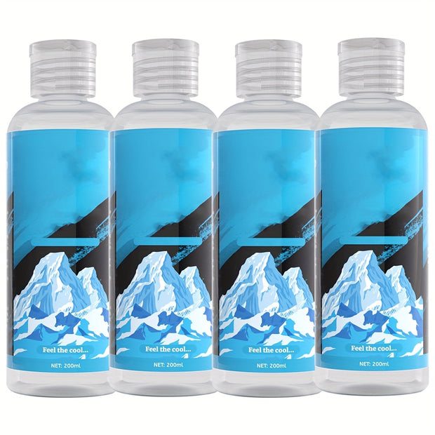 HARDBIRD 6.76oz No-Rinse Body Wash - Iceberg & Hot Springs Experience, Hypoallergenic Moisturizing Bath Oil for Men & Women, Party Gift, Daily Use, Vibrant Nature-Inspired Design, Nonirritating Formula