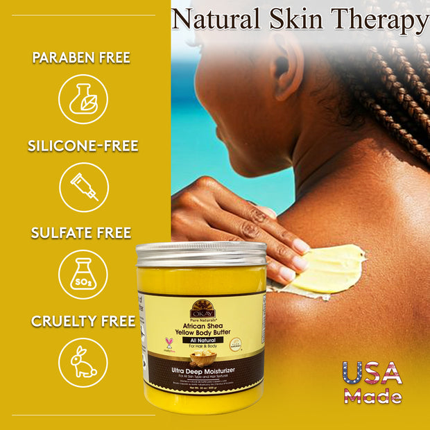 OKAY Pure Naturals African Shea Yellow Body Butter - 30 oz / 850 ml
