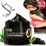 2pcs - Black Cleansing Face Mask, Facial Mask Extracted From Bamboo Charcoal Plants, Clay Mask for Face Moisturizes Oil Control, Clean Facial Light Beige, Suitable for Both Men And Women-100G