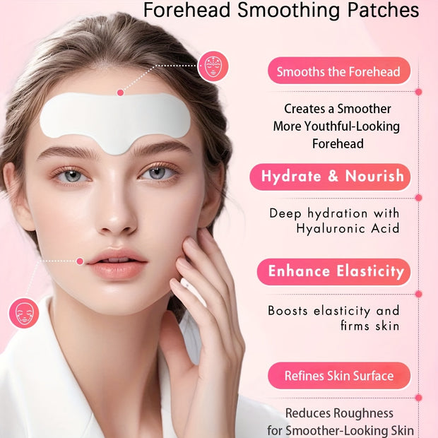 Forehead Wrinkle Patch And Smile Line Patch, Containing Hyaluronic Acid, Aloe Vera, Collagen, And Vitamin E for Overnight Facial Use, Can Enhance Women's Smile Line By 36pcs