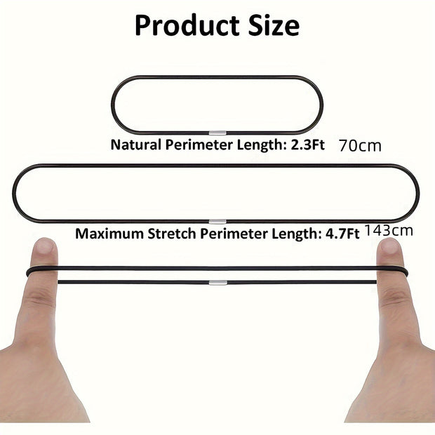 Hongmed Durable Rubber Bands - 1pc/3pcs Trash Can Bands, Fits 13-30 Gallon, Black, Blue, Grey - Strong Elasticity, Homewares Litter Box Bands for Home Office School Indoor and Outdoor