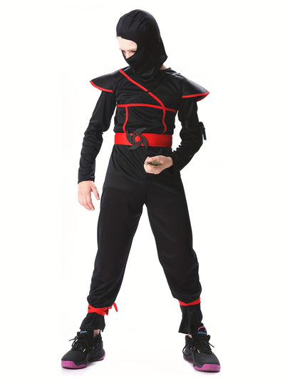 Kid's Warrior Character Clothing, Cartoon Samurai Character Halloween Outfits, Boy's Clothes For Party Performance
