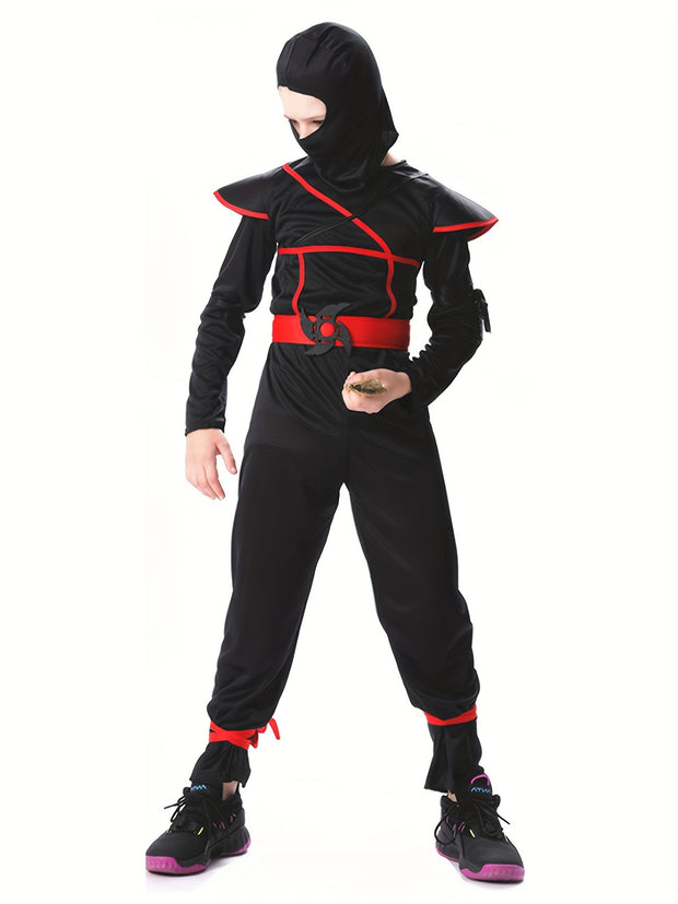 Kid's Warrior Character Clothing, Cartoon Samurai Character Halloween Outfits, Boy's Clothes For Party Performance