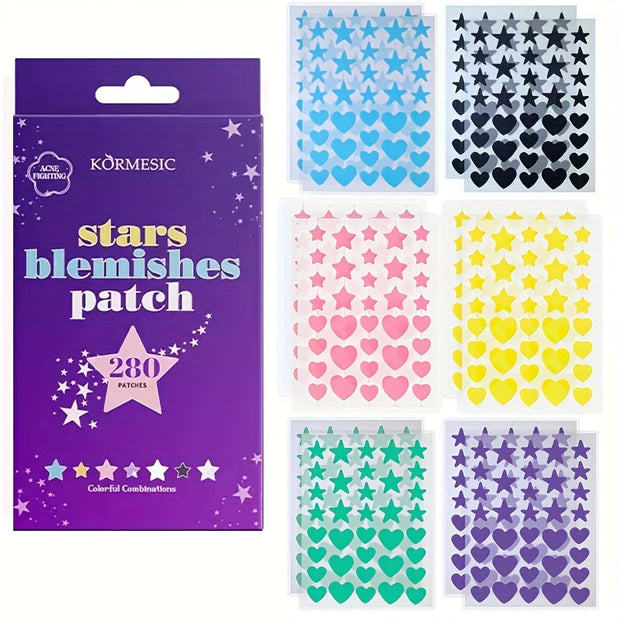 280pcs Patch Tea Tree Oil Facial Hydrogel Patch Heart Shaped Patch Men And Women General