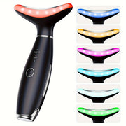 LED Face-Lifting Device, 7 Color Led Face massage Device, Lifting and Firming Facial Massage Device, 4 in 1 Face Massager, Face Neck Massager for Daily Skin Care Routine, Facial Massager Skin Care Tool