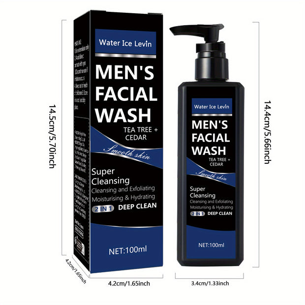 [Tea Tree Cleanser] Gentle Tea Tree Men's Moisturizing Facial Cleanser, 100ml, Non-Tightening Light Beige Care