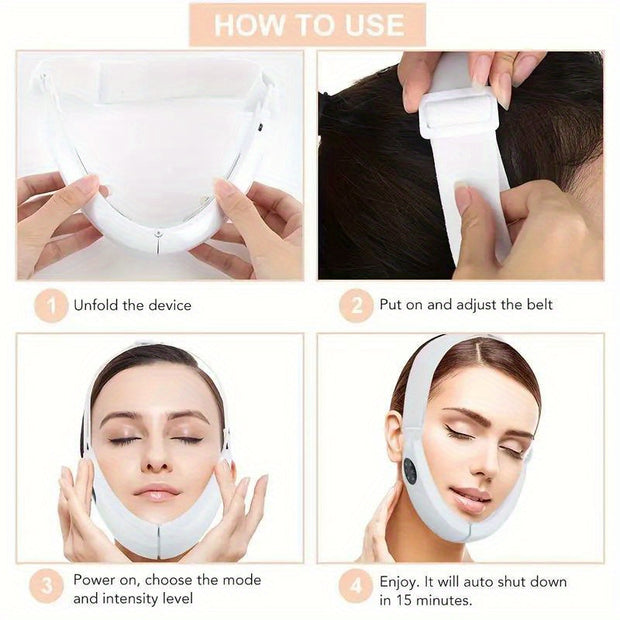 [Rechargeable Face Massager] USB Rechargeable Face Neck Chin Massager, Face Beauty Device, Gift For Women
