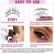 Reusable Magnetic Eyelash Kit - Glue-Free False Lashes with Applicator, Alcohol-Free Material, Professional Eye Makeup