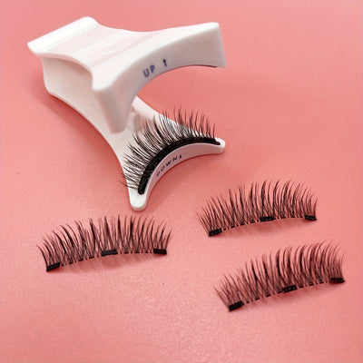 Reusable Magnetic Eyelash Kit - Glue-Free False Lashes with Applicator, Alcohol-Free Material, Professional Eye Makeup