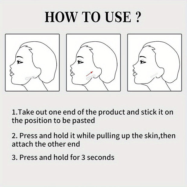 100pcs of Invisible Face Tightening Lifting Patch, Instant V-shaped Chin Cheek Lifting Patch