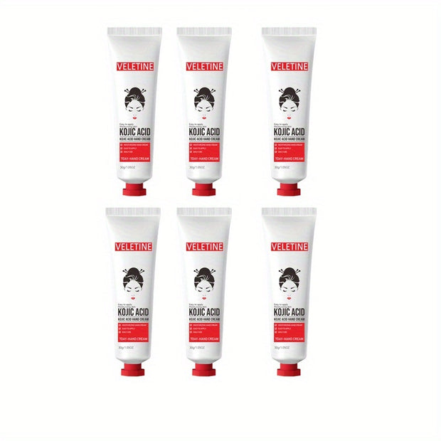 XY-27 Kojic Acid Hand Cream 6pcs Set, Women'S Gift, Mother'S Day Gift, Hand Cream Set, Convenient Travel Essential