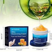Ultra-Moisturizing Foot & Hand Cream with Glycerol & Beeswax - Long-Lasting Hydration for Dry, Cracked Light Beige, Cream for & Dry Lines, Fragrance-Free Beige Moisturizer for Men & Women