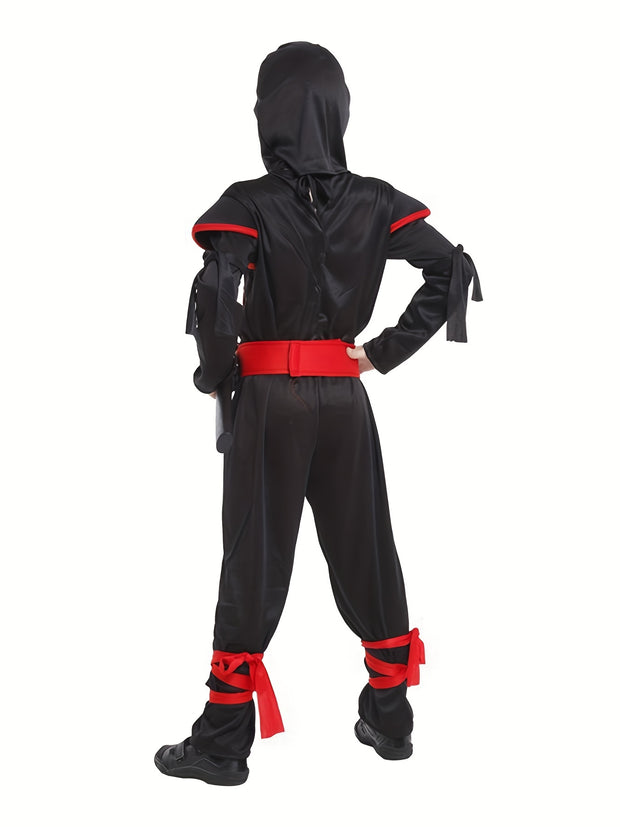Kid's Warrior Character Clothing, Cartoon Samurai Character Halloween Outfits, Boy's Clothes For Party Performance