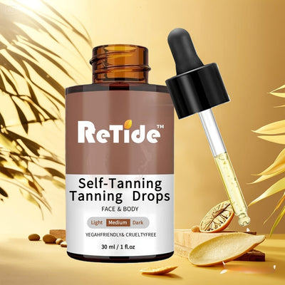 Self Tanning Drops- Medium Face Tanning Drops To Add To Lotion, Moisturizing Bronzing Tanner For Face& Body, Toxin Free Tanner For Fake 30ml/1fl.oz