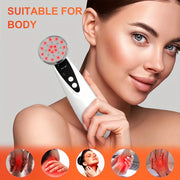 HeliFolk Multi-Functional LED Red Light Relax Facial Device – Handheld Skincare Beauty Instrument with Adjustable Settings, USB Rechargeable, Perfect Valentine’s Day or Birthday Gift for Her