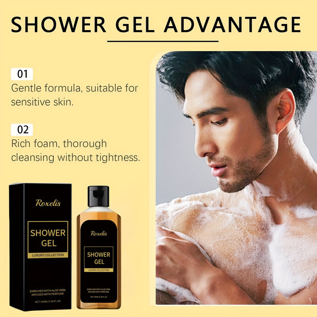 1pc/2pcs Men's Perfumed Body Wash, Containing Lemon Fruit Oil, Aloe Leaf Extract, Gentle Cleaning, Body Lasting Fragrance, Fresh Fragrance, Suitable for Dating Use, Father's Day Gift
