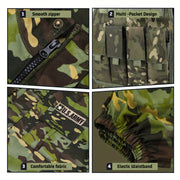 GINMIC Tactical Army Costume for Boys & Girls - Realistic Camouflage Vest with MOLLE Webbing, Pistol & Med Kit, Halloween & Christmas Outfit, Durable Polyester, Boy Costume, Best for Christmas