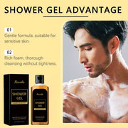 1pc/2pcs Men's Perfumed Body Wash, Containing Lemon Fruit Oil, Aloe Leaf Extract, Gentle Cleaning, Body Lasting Fragrance, Fresh Fragrance, Suitable for Dating Use, Father's Day Gift