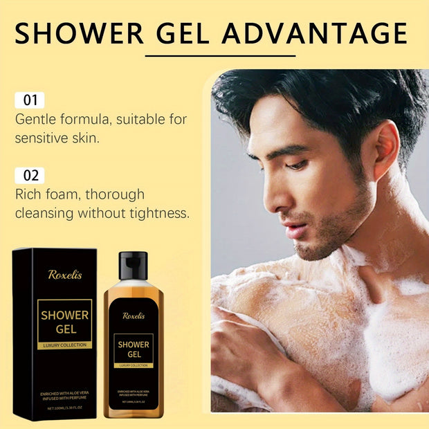 1pc/2pcs Men's Perfumed Body Wash, Containing Lemon Fruit Oil, Aloe Leaf Extract, Gentle Cleaning, Body Lasting Fragrance, Fresh Fragrance, Suitable for Dating Use, Father's Day Gift