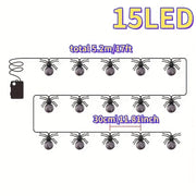 [Halloween Spider Light] 15-LED Halloween Spider Light | Purple Holiday Decorative Lamp for Indoor Festive Atmosphere and Spooky Fun