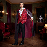 SYNCFUN Vampire Costume, Vampire Costume Men with Vampire Cape for Deluxe Halloween Costume