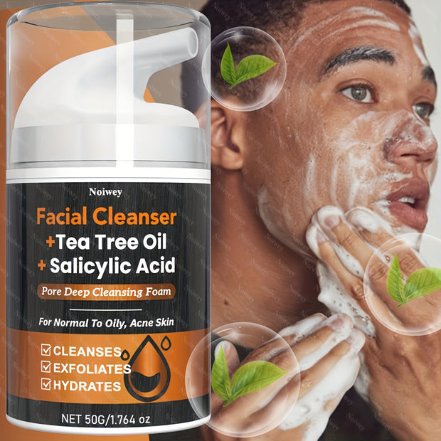 Facial Cleanser: Deep Cleansing, Moisturizing, Oil Control, Unclogs Pores, Suitable for Normal to Oily, Acne Prone Skin