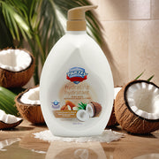 [Ultra-Nourishing Body Wash] WISH Ultra-Nourishing Coconut & Almond Body Wash | 33.8oz/1000ml, Hydrating Formula with Rich Botanicals, Gentle Cleansing for Silky Smooth Skin, Luxurious Tropical Scent, Paraben-Free, Ideal for