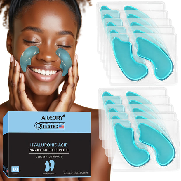 Dissolving Patches for Under Eye And Cheek Wrinkles, Moisturizing Hyaluronic Acid Mask, Visually, Can Be Used Overnight, Great for Travel And Parties, 10 Pairs