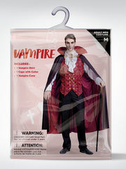 Vampire Costume, Vampire Costume Men With Vampire Cape For Deluxe Halloween Costume