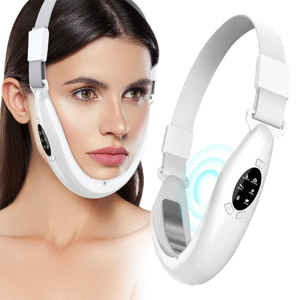 Electric Rechargeable V-Face Beauty Massager Device With Multi-Speed Intensity Adjustment, LCD Display For Women Facial Skin Care Mother's Day Gift