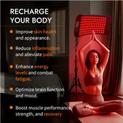 Red Light Relax for Face and Body, Red Infrared Light Relax Lamp with Stand LED 660nm Red Light-Relax& 850nm Infrared Light Device for Body prime day