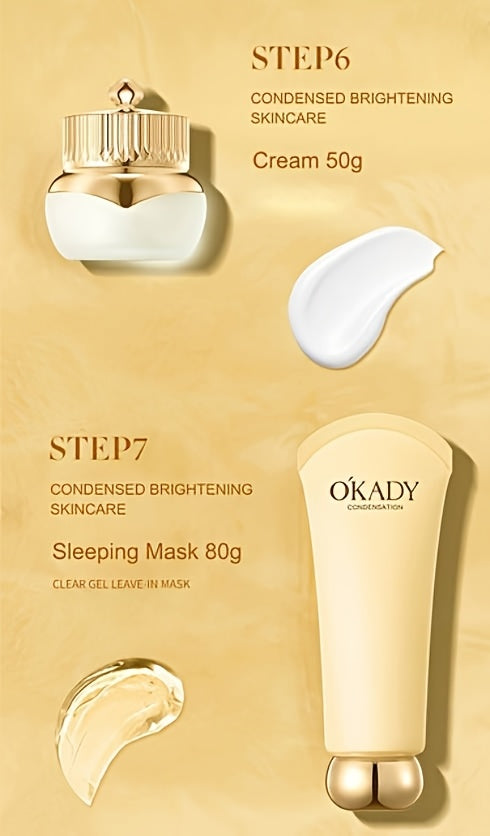 OKADY Ginseng Skincare Set | Make Skin Younger-looking Alcohol-Free Hypoallergenic Cleansing, Purifying Skin Quick Absorption Facial (Ginseng - 9pcs Set)A Gift For A Lady. Thanksgiving Gift Send Mom, Send Girlfriend