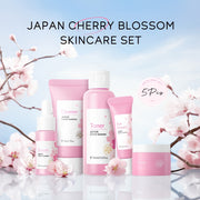 Skin Care Set, Cherry Blossom Skin Care Sets & Kits, Skin Care For Teenage Girls Gift Set With Cleanser, Toner, Serum, Eye Cream, Facial Cream, Facial Skin Care Sets & Kits For Teenage Girls Women