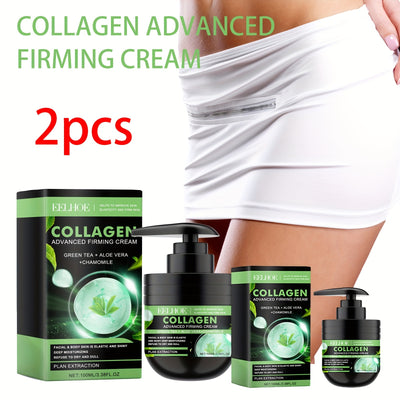 2Pcs Collagen Firming Body Cream Full Body Moisturizing Improve Dryness Roughness Softness Smoothness Firming Cream