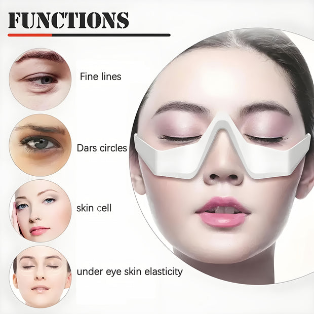 USB-recharge Under Eye Lift Device, Under-Eye Care Tool for Dark Circles, Wrinkles, Lransparent Frames, Ldeal Gift for Women Men, Sleek Design, Lightweight Construction, Eyecare Enthusiasts