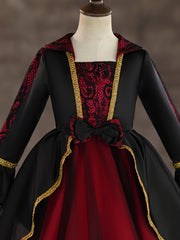 Dark and long Halloween Carnival party performance, princess dress for the Festival