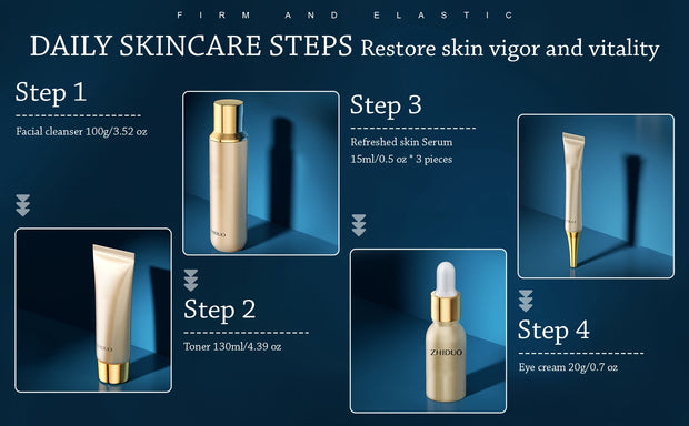 10pcs Skin Care Kit, Skin Care, Whole Process Facial Cleanser, Toner, Lotion, Essence, Face Cream, Mother'S Day, Valentine'S Day Gift Box, The Best Gift For Girlfriends, Women