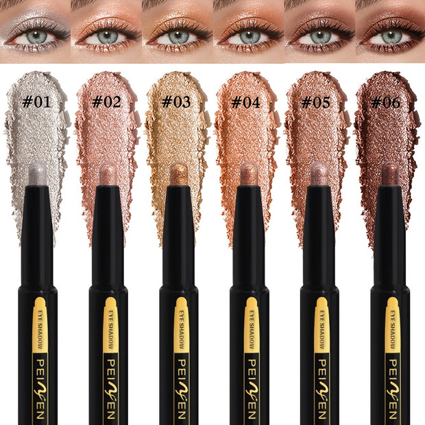 Multifunctional Shiny Eyeshadow Pencil Set - 6 Colors, Waterproof Metallic Matte Eyeshadow Stick, Colorful Highlight Eyeliner, Carnival Makeup Gift, Mother's Day Gift, Anniversary Gift