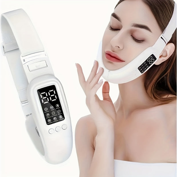 1pc Smart Face Lifting Device with Double Chin Reducer, USB Rechargeable Facial Contouring Machine, Ergonomic Design, Perfect Gift for Her