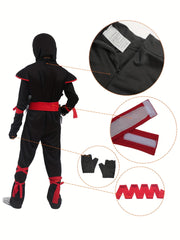 Carnival Boys Kids Ninja Costume Cosplay Assassin Samurai Warrior Muscle Jumpsuit Children Halloween Fancy Dress Up