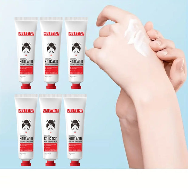 XY-27 Kojic Acid Hand Cream 6pcs Set, Women'S Gift, Mother'S Day Gift, Hand Cream Set, Convenient Travel Essential