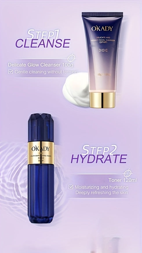 OKDAY Hydrolyzed Collagen, Sodium Hyaluronate, Makes Skin Feel Smooth, Looks Younger, Firmer, Enhances Skin Elasticity, Skin Care Kits, High-end Skin Care Products, Gifts For Women, Thanksgiving Gifts, Suitable For Gifts - Ch
