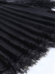 Plus Size, Dark European Hip-Hop Style Contrast Lace Fashion Bustier Flare Sleeve Plus Size Dress