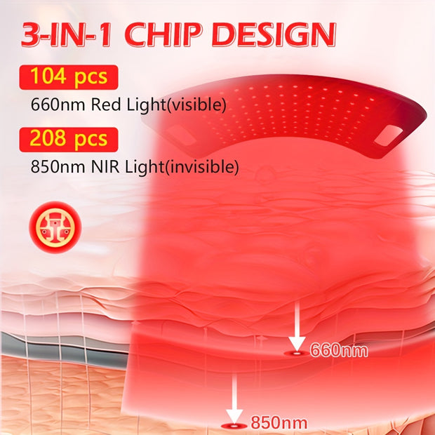 Red Light Therapy Device For Face And Body, Infrared Light Therapy Lamps With Adjustable Stand 660nm Red Light & 850nm Near Infrared Light Therapy Lamp Panel For Body At Home With Timer