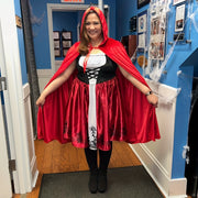 Red Little Riding Hood Costume for Women, Christmas Halloween Party Dress with Cape Adult Role Playing, Halloween Costumes for Women, Couples Halloween Costumes, Family Halloween Costume, Halloween Costumes Women