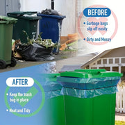 Heavy-Duty Elastic Trash Can Holders - 3pcs Garbage Bag Bands, Secure Slip-Proof Grip for Large Dumpster, Office, School, Home, Outdoor - Fits Trash Cans up to 96 Gallons, Trash Bag Holder