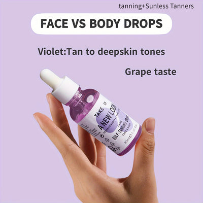 tanning+Sunless Tanners-Self Tanning Drops- Color Correcting Self Tan Drops For Gradual Glow, Vegetarian diet, 1.01 Fl Oz
