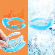 Reusable Gel Eye Ice Pack - Cold/Hot Compress Relax Eye Mask, PVC Eye Pad for Puffiness, Redness, sinus headaches - Quick-Cooling Eye Care for Home, Travel, - Long-Lasting Chill Without Fluid Shift, Eye Pads for Puffy Eyes, T