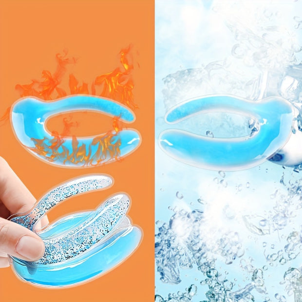 Reusable Gel Eye Ice Pack - Cold/Hot Compress Relax Eye Mask, PVC Eye Pad for Puffiness, Redness, sinus headaches - Quick-Cooling Eye Care for Home, Travel, - Long-Lasting Chill Without Fluid Shift, Eye Pads for Puffy Eyes, T