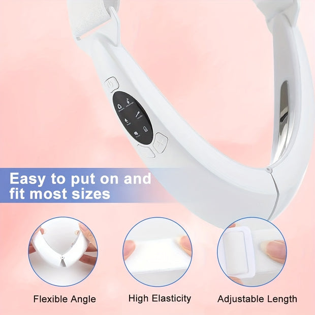 Rechargeable V-Shaped Facial Beauty Massager, Equipped with Multi Speed Intensity Adjustment Function, LCD Display Screen, Designed Specifically for Women'S Facial Skincare